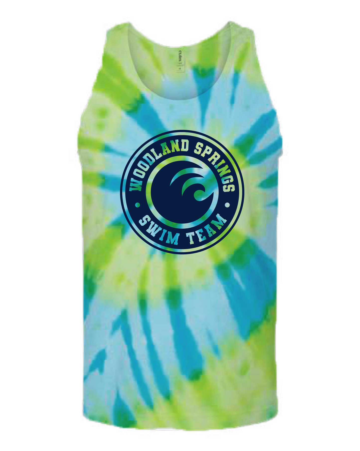Woodland Springs Swim Team | Tie Dye Tank Top