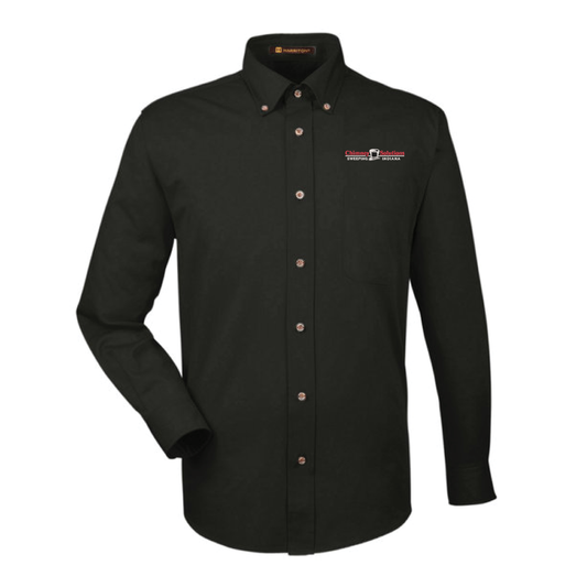Chimney Solutions - Harriton - Men's Easy Blend™ Long-Sleeve Twill Shirt with Stain-Release
