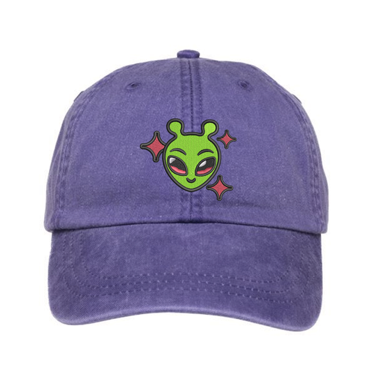 Y2K Alien - Pigment Dyed Dad Cap (Multiple Colorways)