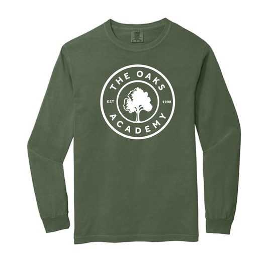The Oaks Academy - Oaks Logo - Heavyweight - Vintage Wash Longsleeve (Multiple Colorways)