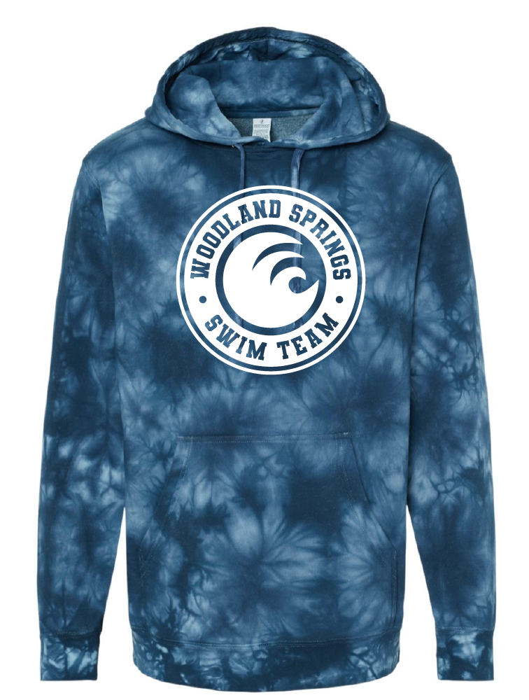 Woodland Springs Swim Team | Hooded Sweatshirt | Tie-Dyed