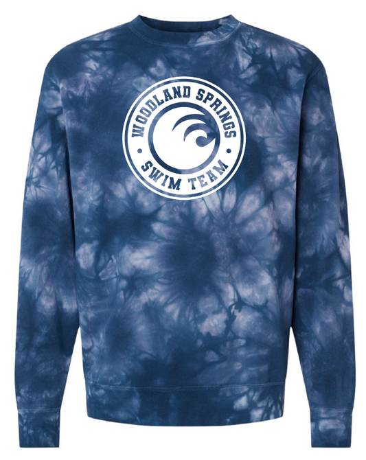 Woodland Springs Swim Team | Crew Neck Sweatshirt | Tie Dyed