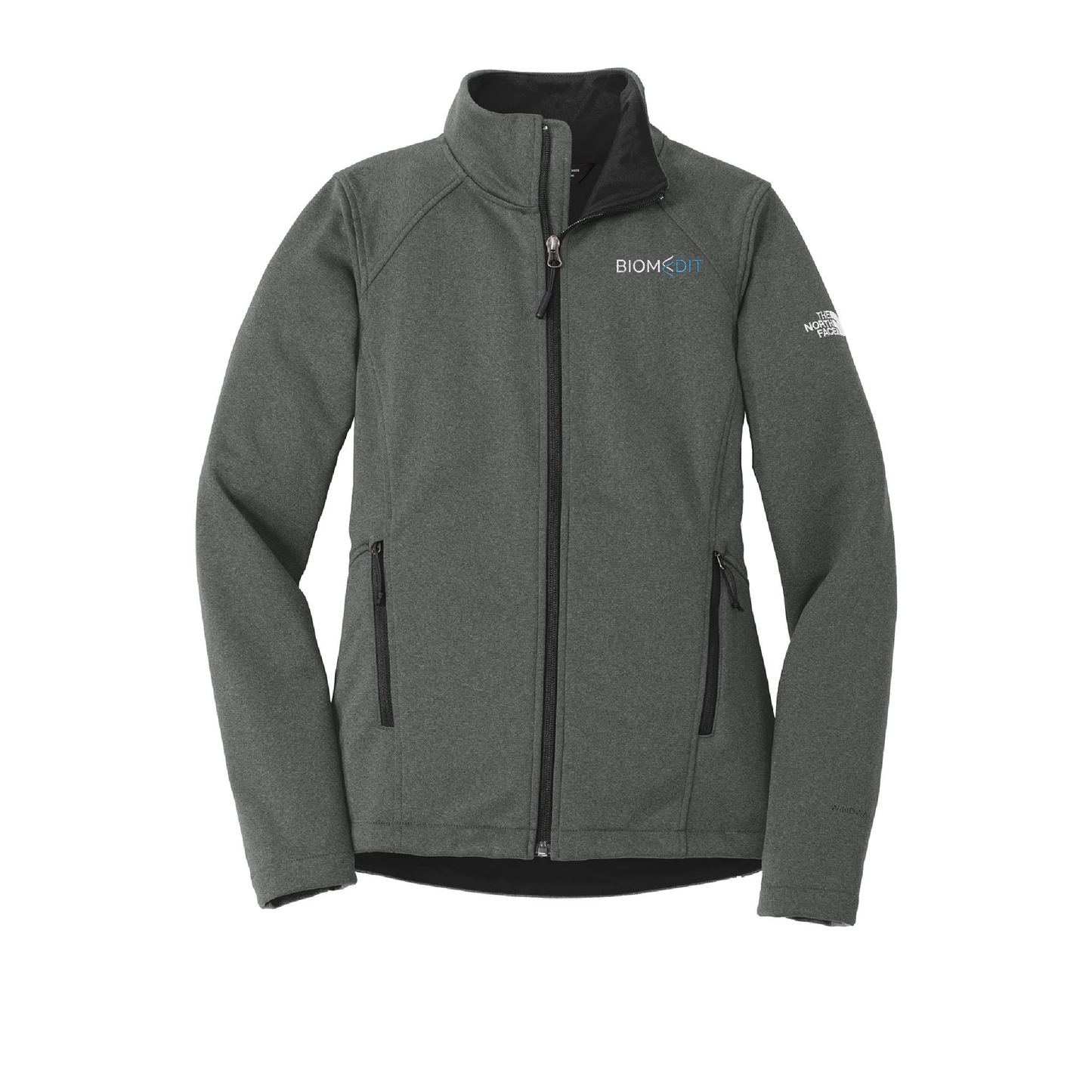 Black and Grey BiomEdit Logo: The North Face® Ladies Ridgewall Soft Shell Jacket