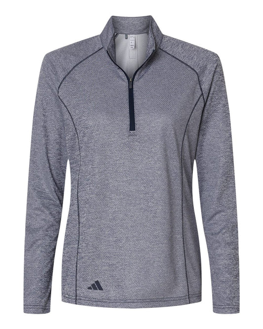 BiomEdit Logo: Adidas Women's Space Dyed Quarter-Zip Pullover