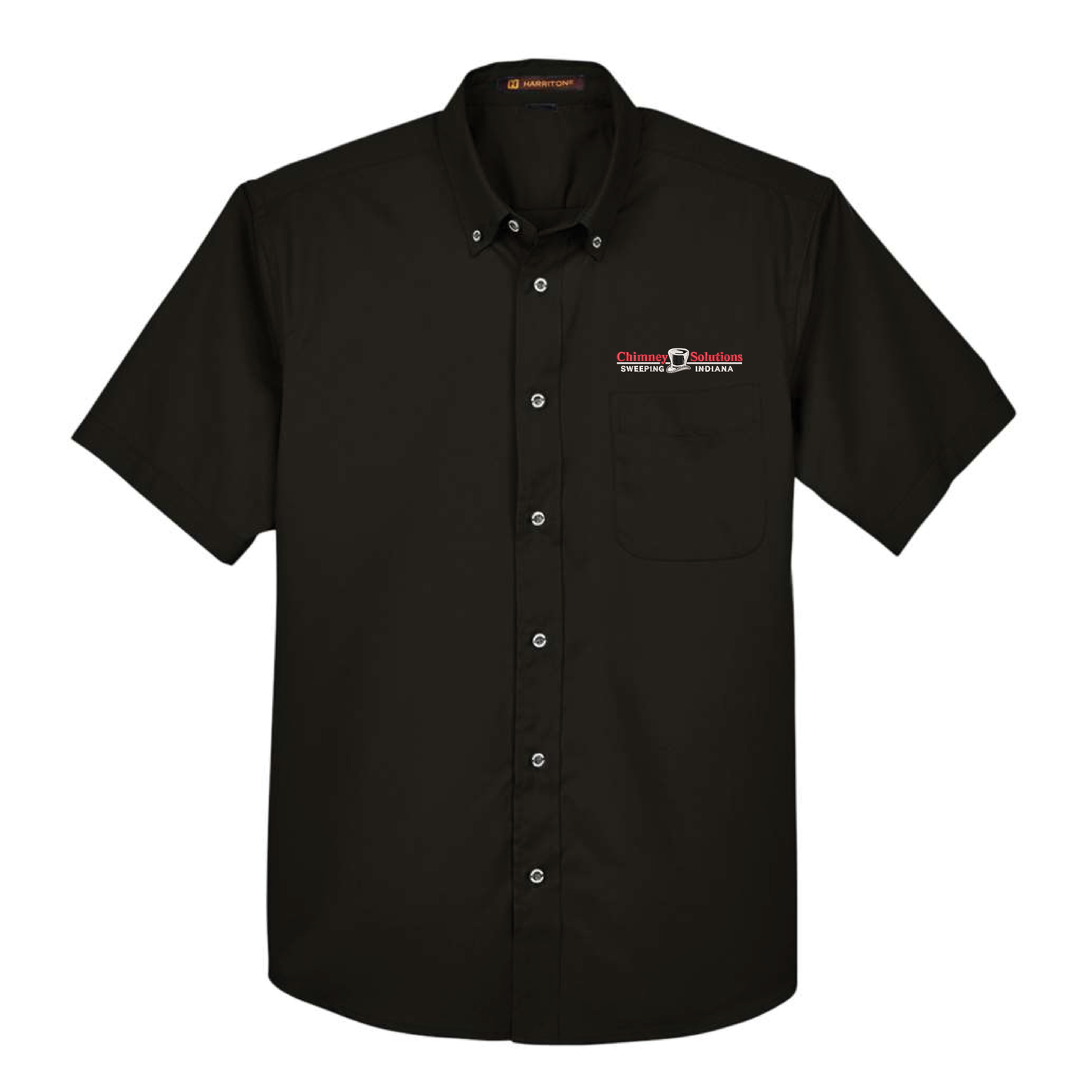 Chimney Solutions - Harriton - Men's Easy Blend™ Short-Sleeve Twill Shirt with Stain-Release