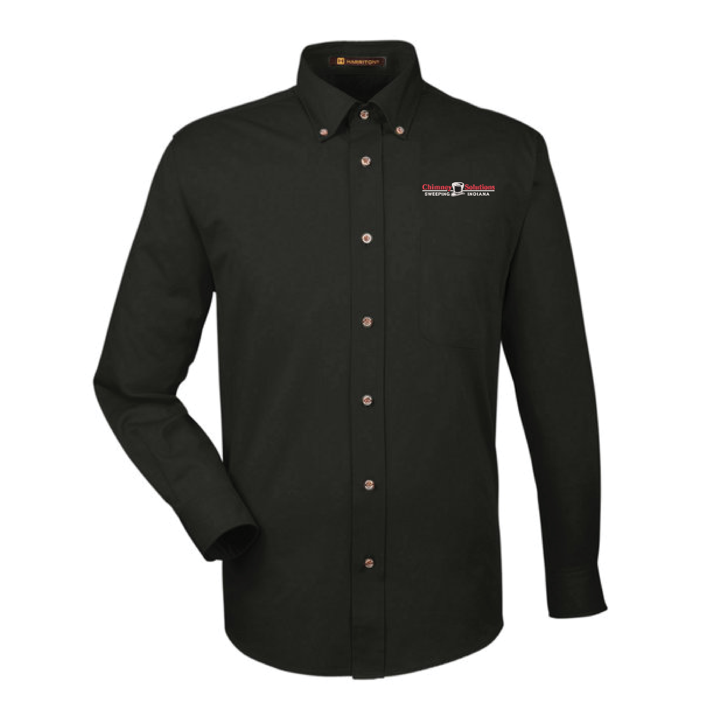 Chimney Solutions - Harriton - Men's Easy Blend™ Long-Sleeve Twill Shirt with Stain-Release