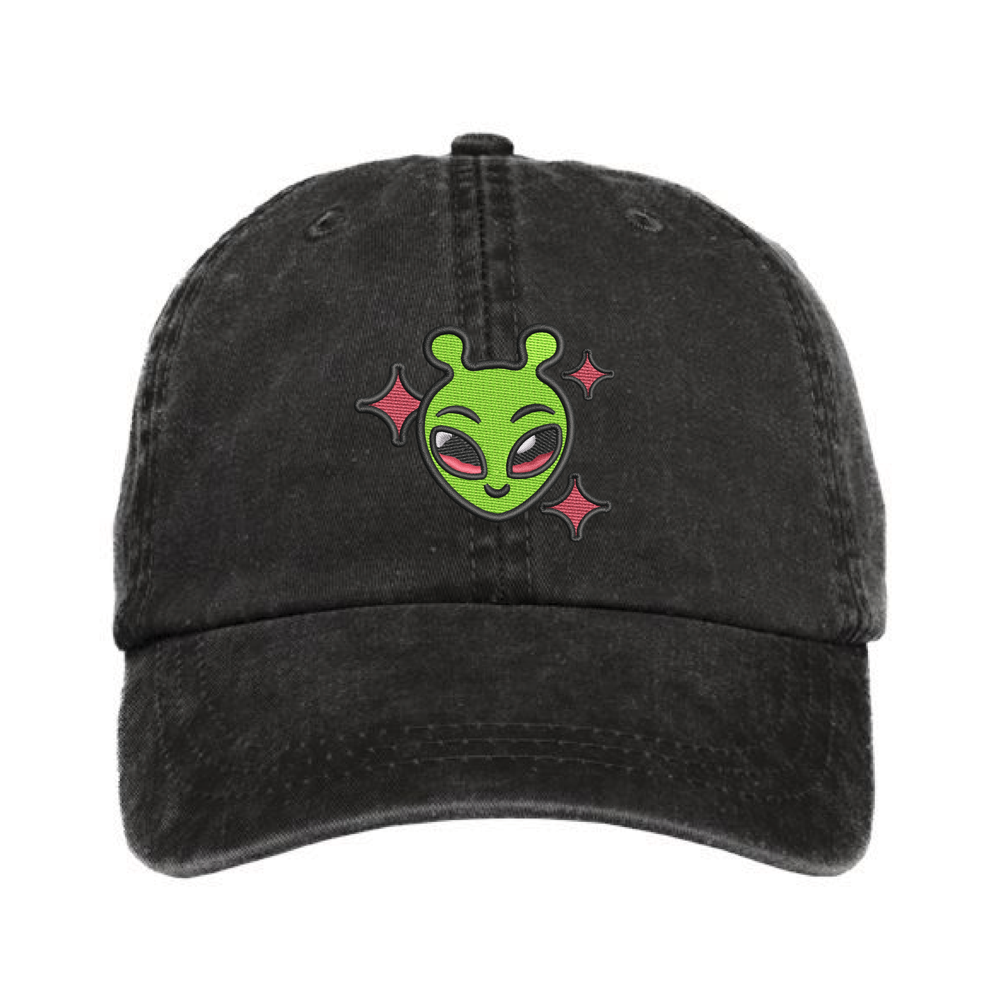 Y2K Alien - Pigment Dyed Dad Cap (Multiple Colorways)
