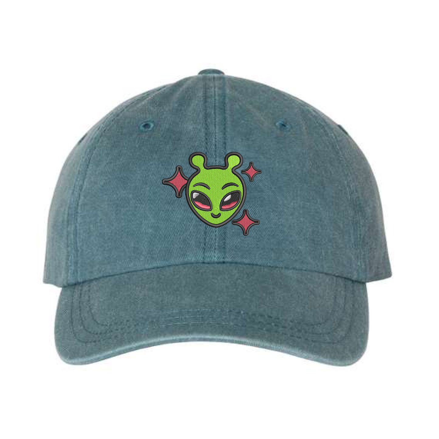 Y2K Alien - Pigment Dyed Dad Cap (Multiple Colorways)