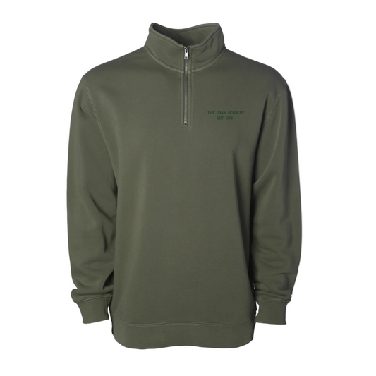 The Oaks Academy - Pigment-Dyed Quarter-Zip Pullover