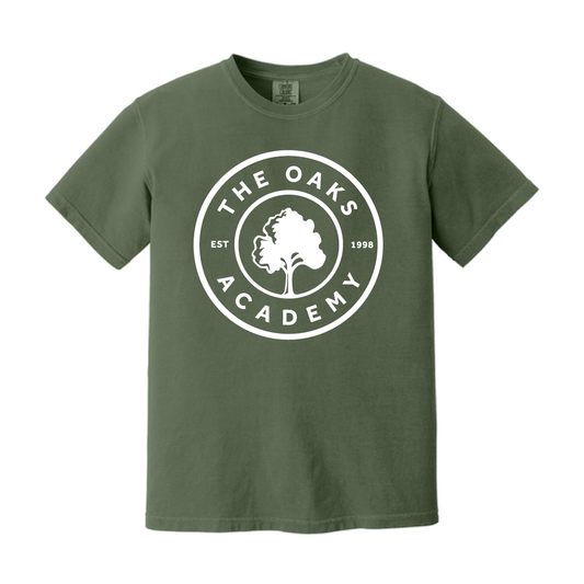 The Oaks Academy - Oaks Logo - Heavyweight Vintage Wash T-Shirt (2 Colorways)