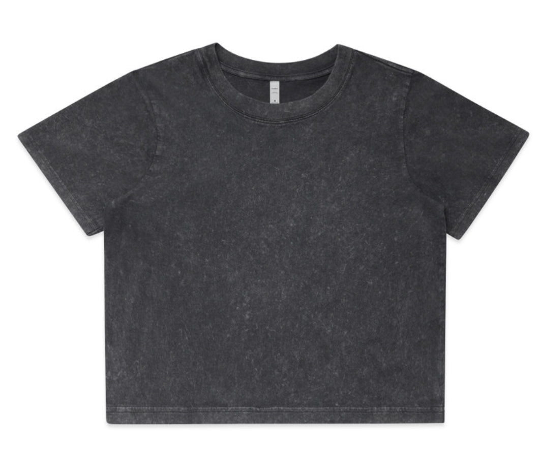 Vivus Live Print - Crop Top - Black Stone