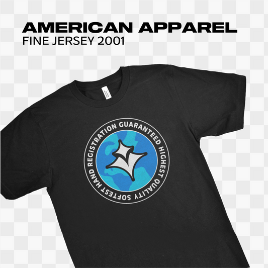 50 Screen printed American Apparel Fine Jersey | Up to 3 Color Imprint