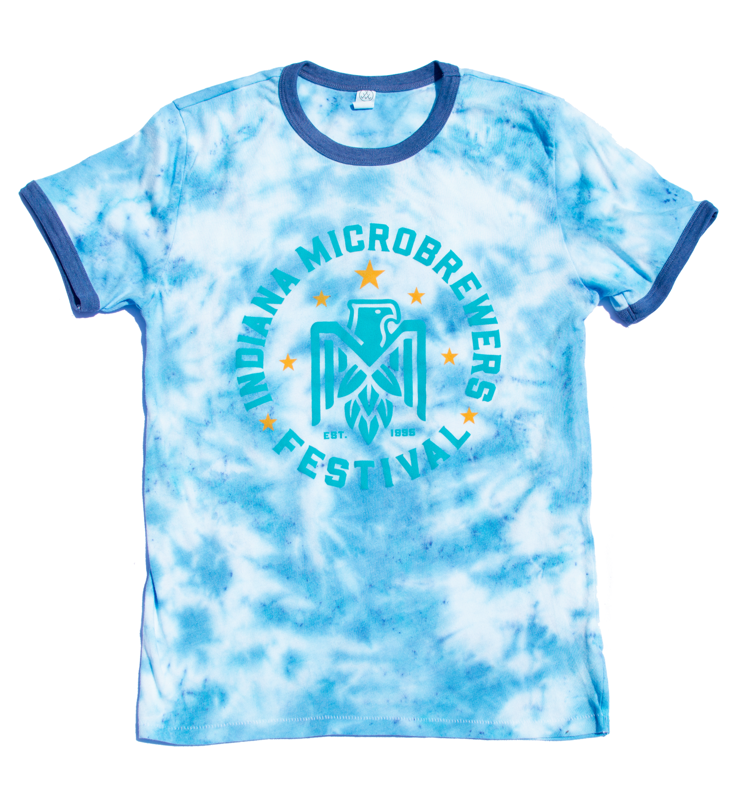 Indiana Brewers Guild - IMF Logo - Tie Dye Ringer Tee