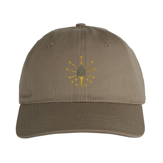 Indy Hop Flag Dad Cap - Coffee