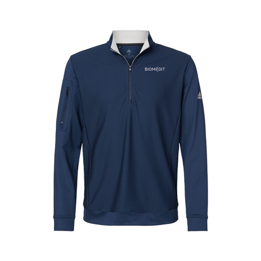 BiomEdit Logo: Adidas - Performance Textured Quarter-Zip Pullover