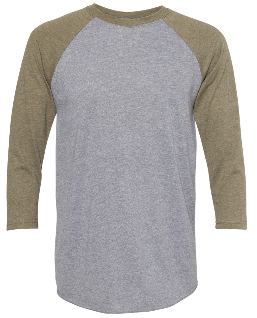 College Park- Unisex Triblend Three-Quarter Sleeve Raglan